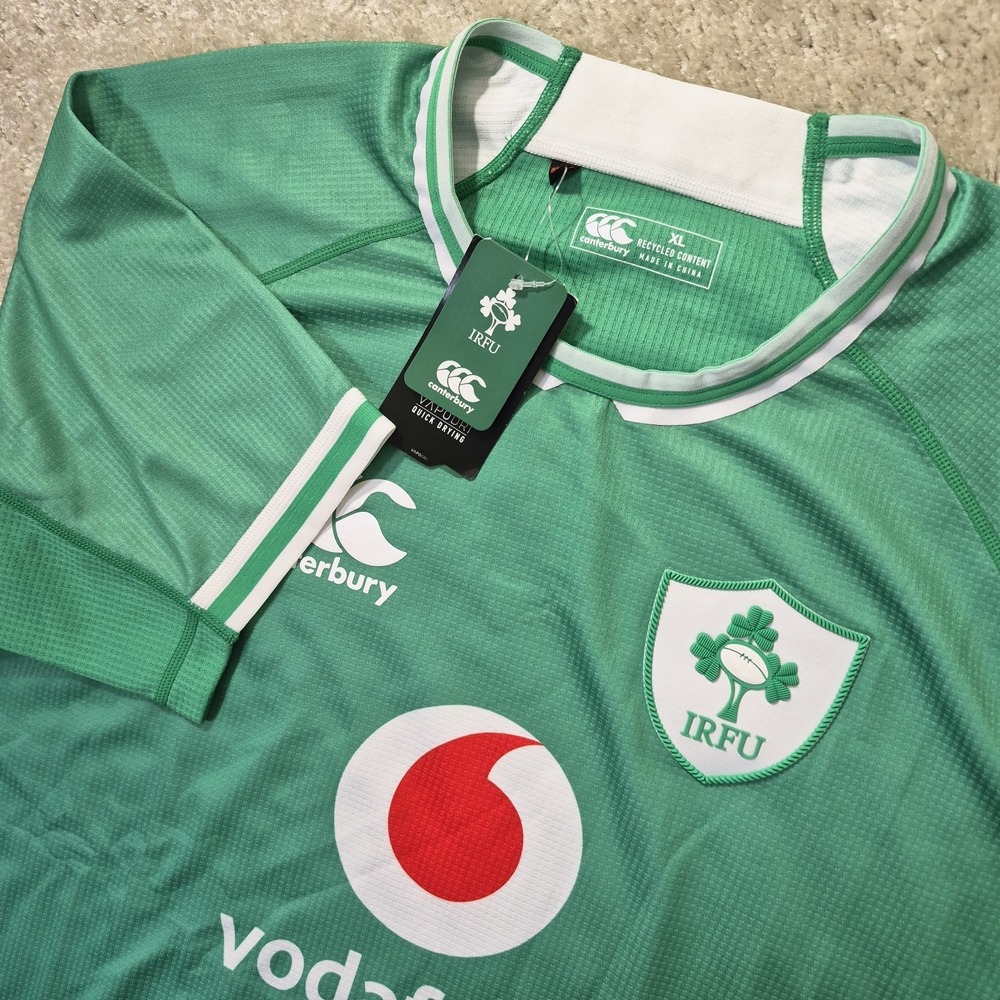 Ireland Rugby Jersey Shirt Home Canterbury Mens XL Green Authentic Performance